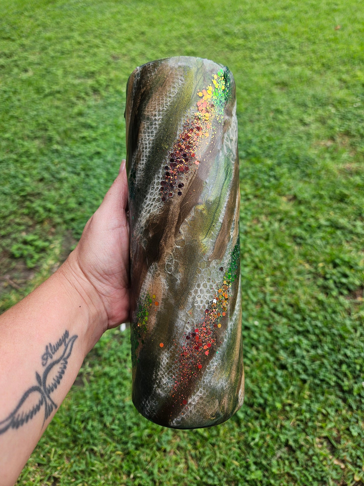 30oz Skinny Snake Skin Tumbler (Please read description carefully)