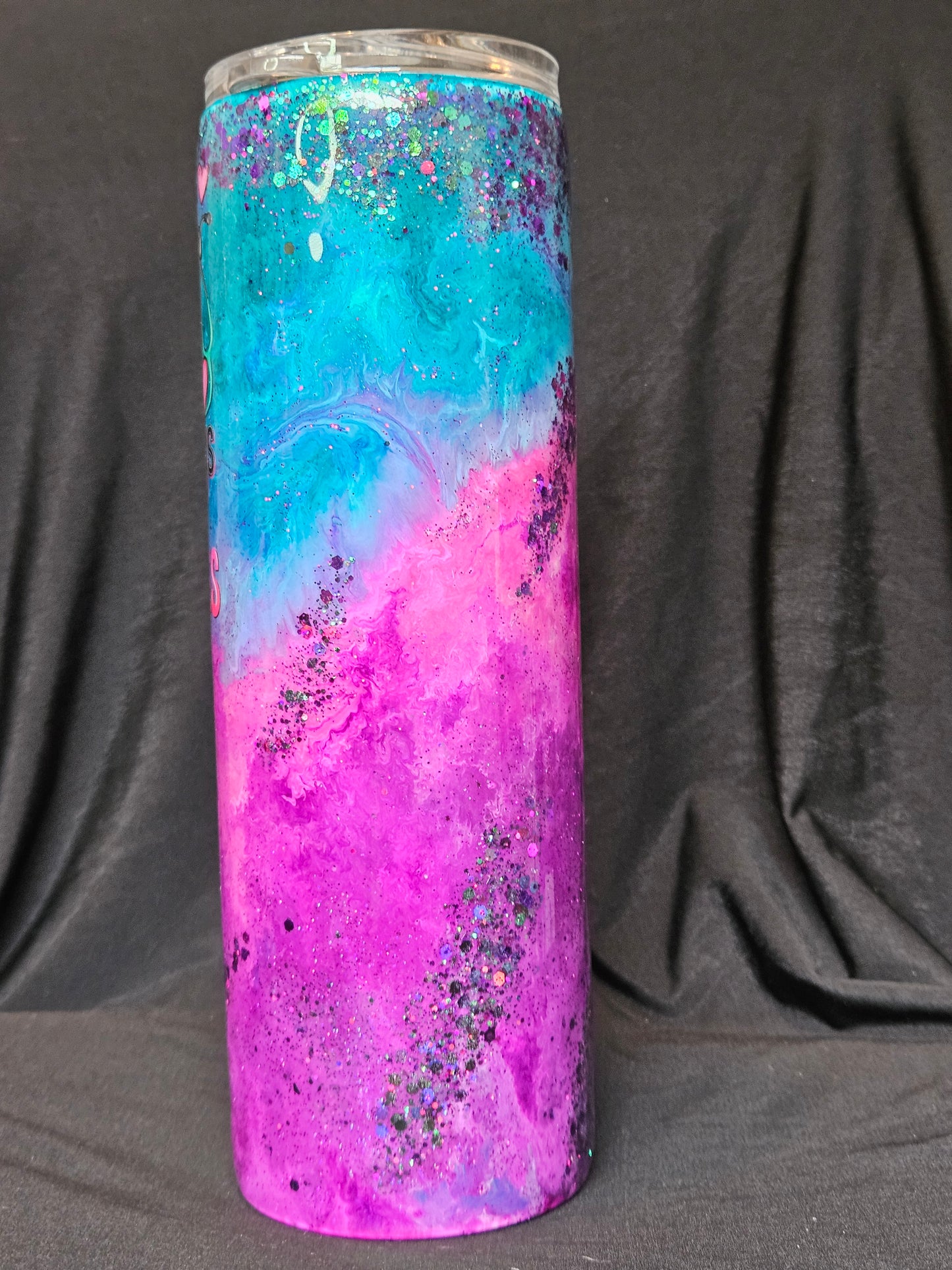 30oz Skinny Tumbler (color melt technique)