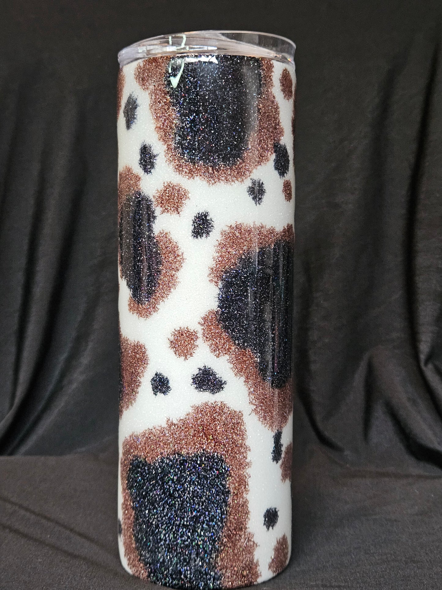 20oz Skinny Tumbler (cow print)