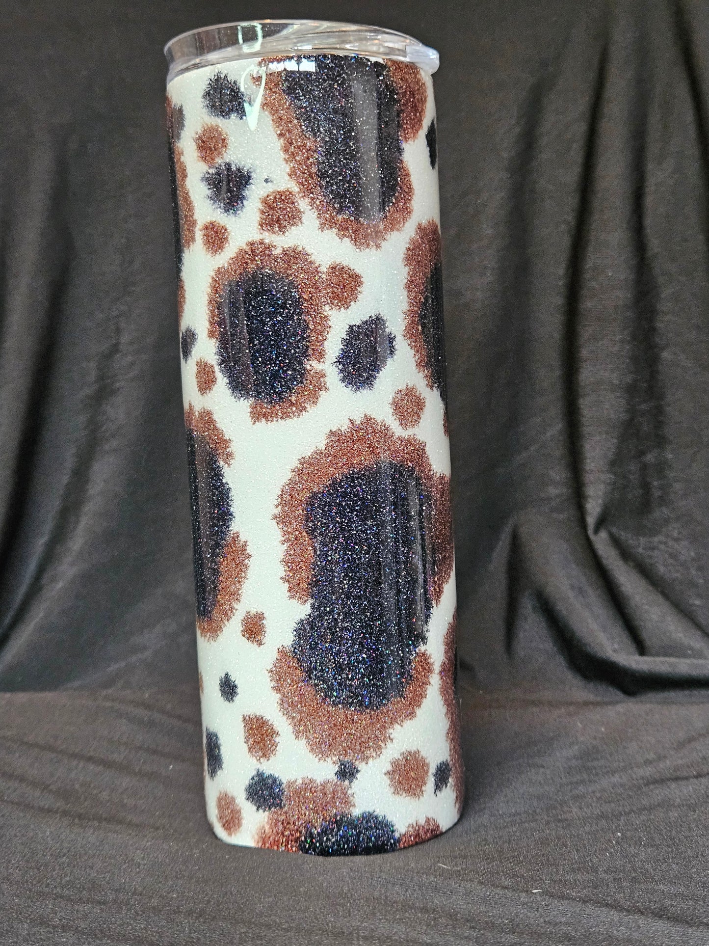 20oz Skinny Tumbler (cow print)