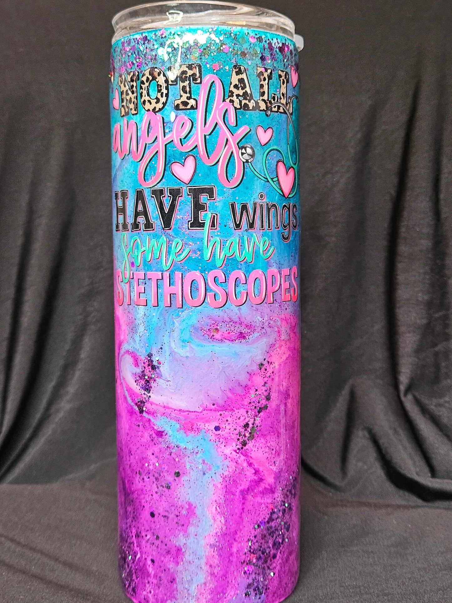 30oz Skinny Tumbler (color melt technique)