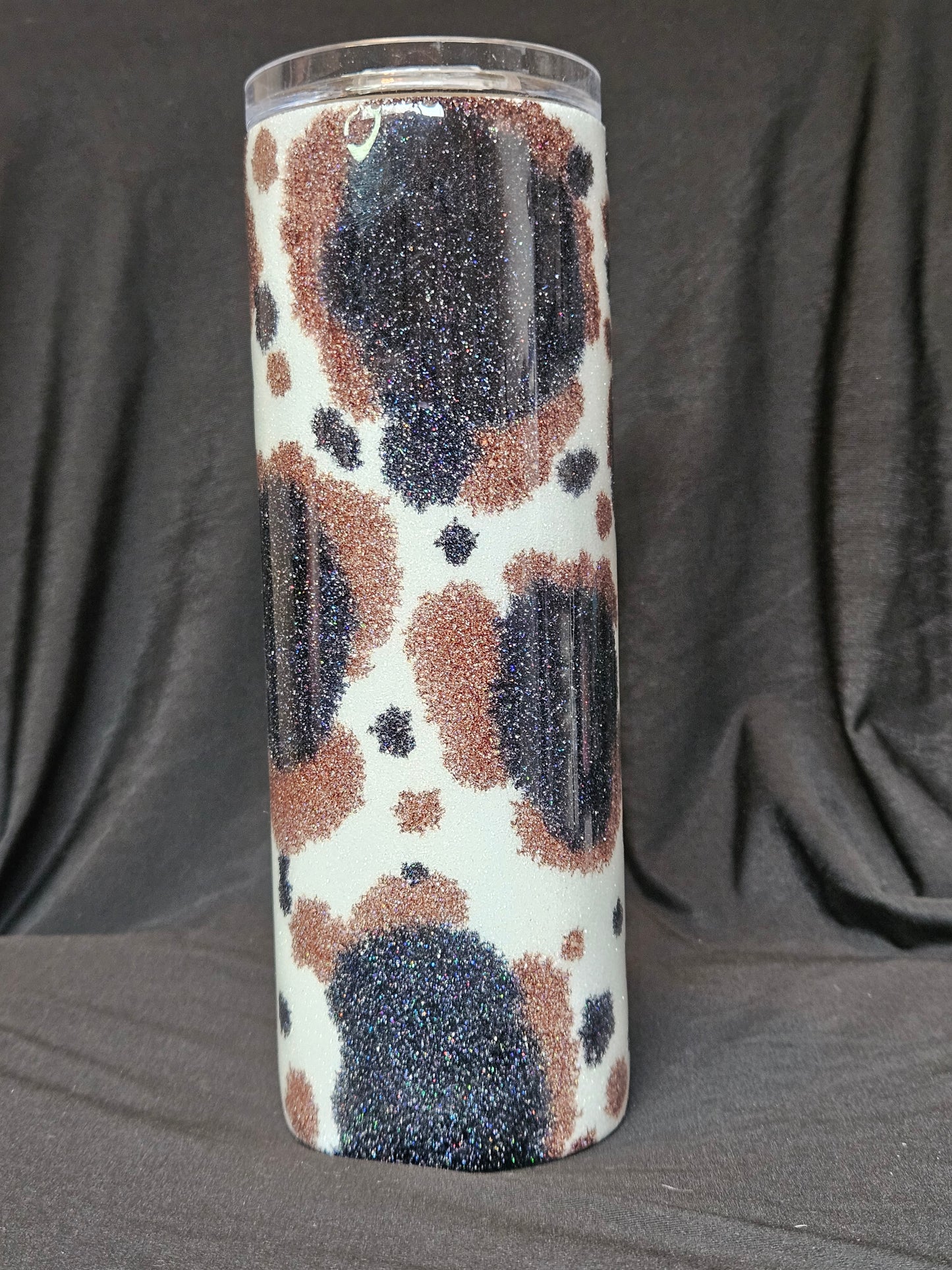 20oz Skinny Tumbler (cow print)